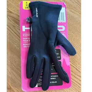 HEAD touch screen woman’s running gloves. Women’s small. Black. Grippy palms.